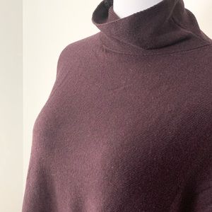 Loft, L, deep maroon turtle neck sweater